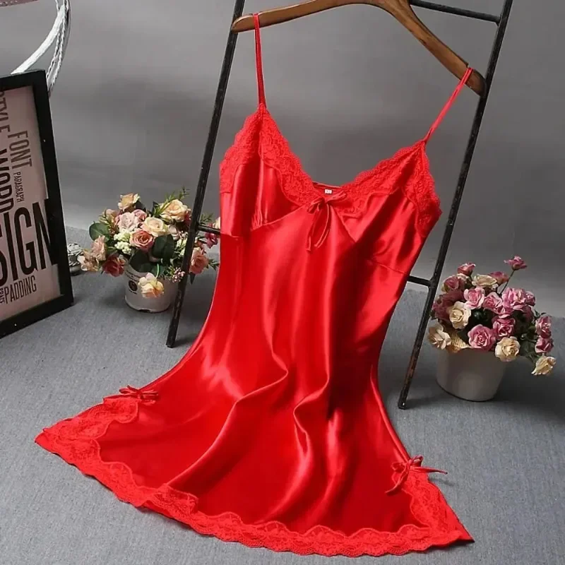 Camisola Sexy de retazos de encaje, lencería, camisón, vestido de novia, ropa para dormir, camisón, camisones de mujer, ropa de dormir Sexy