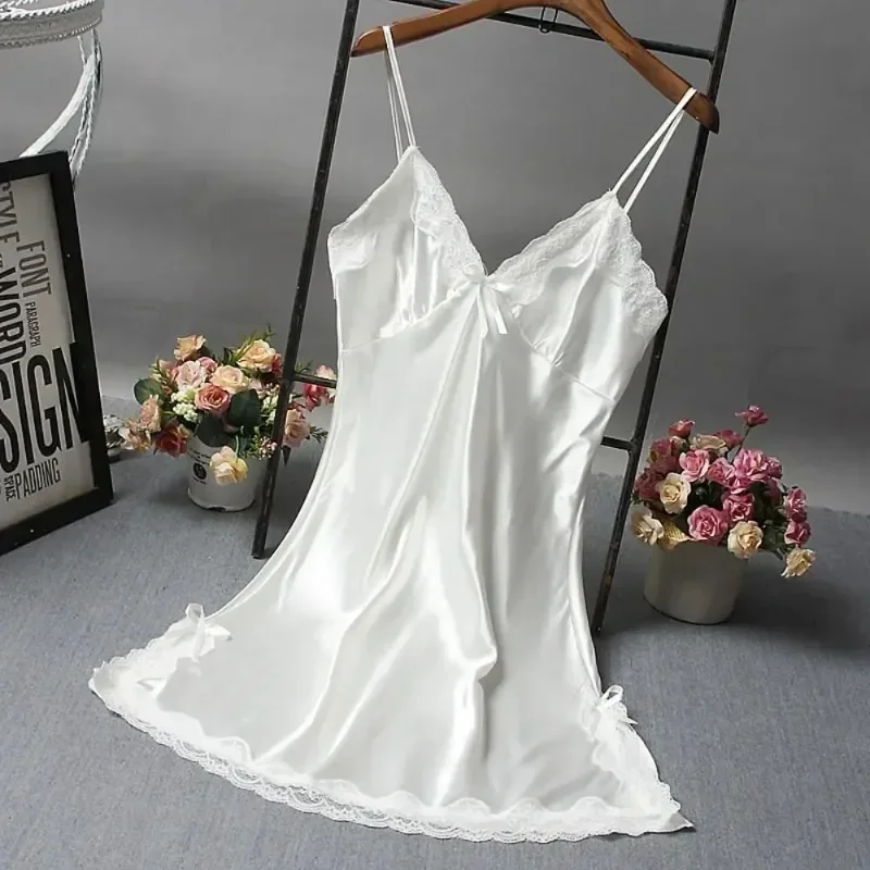 Camisola Sexy de retazos de encaje, lencería, camisón, vestido de novia, ropa para dormir, camisón, camisones de mujer, ropa de dormir Sexy