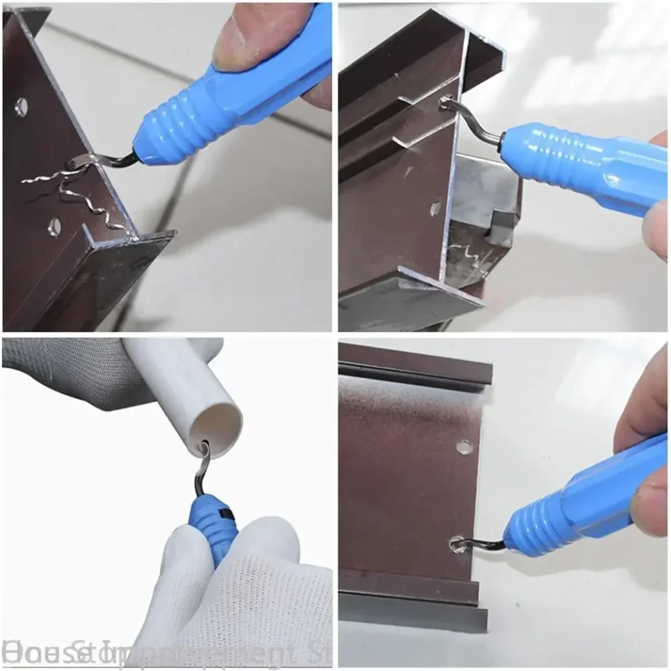 Kit de herramientas de desbarbado de Metal, cortador de rebabas, 10 Uds., cuchillas de desbarbado afiladas, herramienta manual para madera, plástico, aluminio, cobre y acero