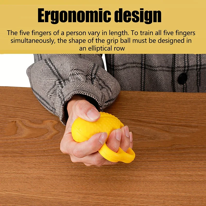 Fortalecedor de agarre manual, ejercitador de dedos, pelota de entrenamiento para recuperación de pacientes, terapia física para ancianos con accidente cerebrovascular y artritis, masajeador de manos