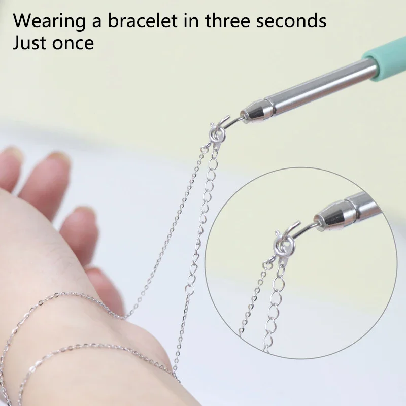 Herramienta de Ayuda para Cerrar Pulseras, Herramienta para Usar Joyería, Pinza de Ayuda para Fijar Pulseras, Clip de Apertura Rápida