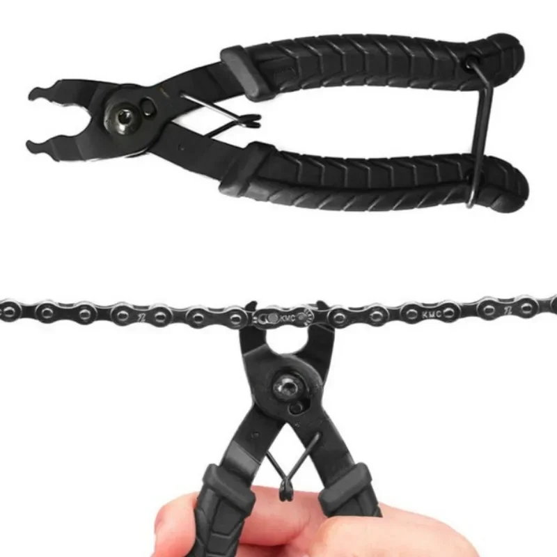 Alicates para herramientas de eslabón de cadena de bicicleta, Kit de reparación de abrazadera removedora de cadena de bicicleta de carretera, accesorios de extracción de cortador de cadena MTB