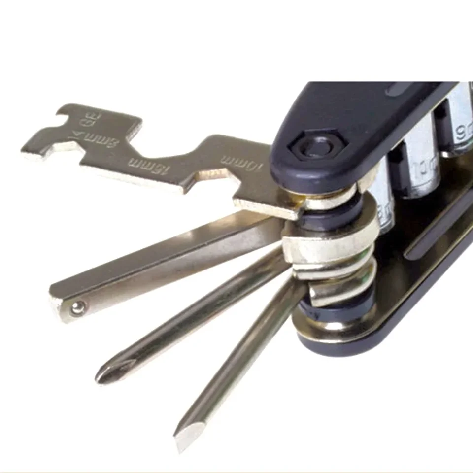 Kit de herramientas de reparación de bicicletas, accesorios para bicicletas, juego de herramientas múltiples con bomba, parche para neumáticos, juego de herramientas portátiles para bicicletas de montaña y carretera