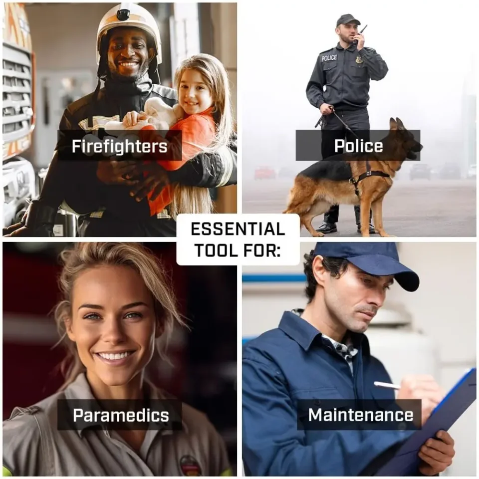 Nueva Herramienta de Bombero de Acero Inoxidable, Herramienta de Apertura de Puertas con Diseño Geométrico, Herramienta de Desbloqueo de Tarjetas con Estilo Moderno y Minimalista para Hombres y Mujeres