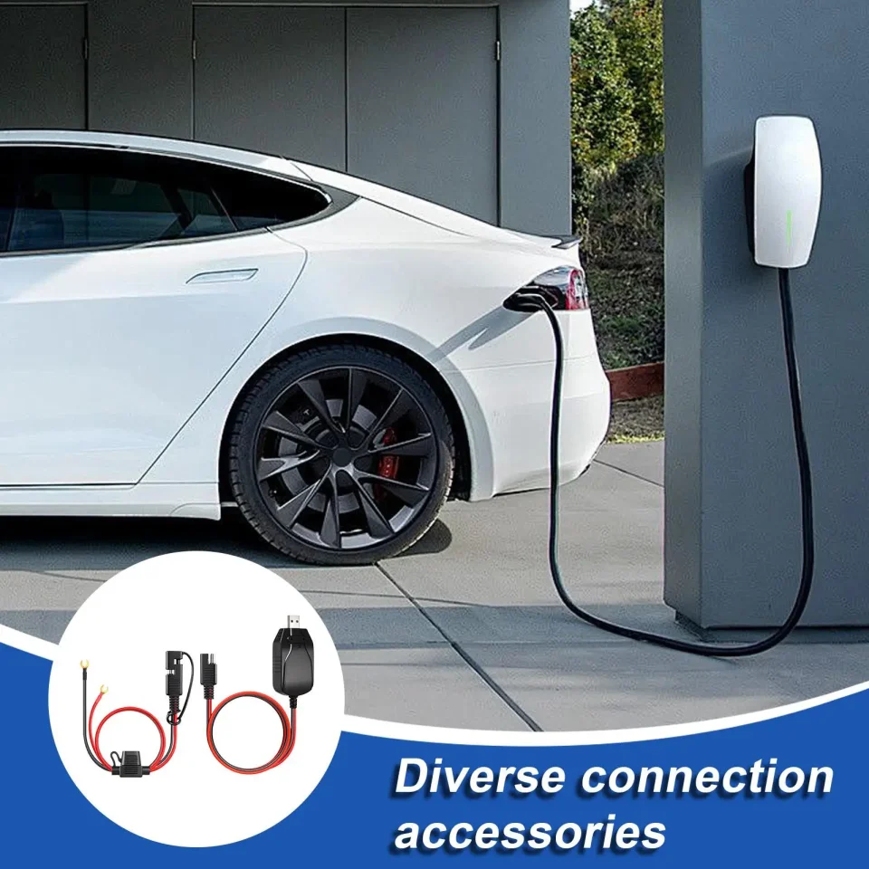 Cargador de batería para motocicleta, 12v, portátil, con carga inteligente, mantenedor de energía para exteriores, coche, barco, automoción