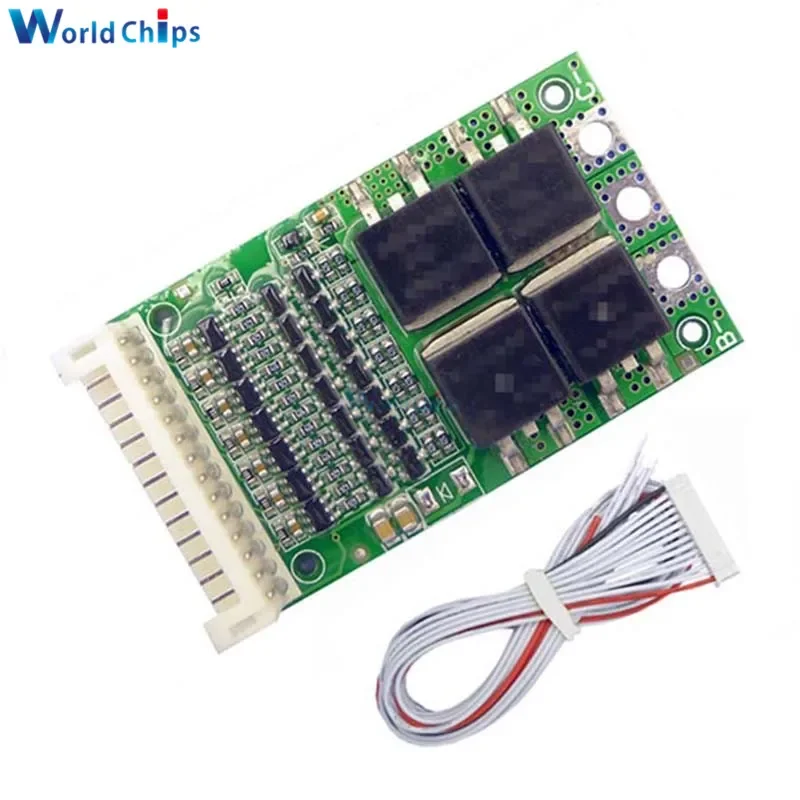 BMS 6S 7S 8S 9S 10S 11S 12S 13S 25A 4,2 V Li-ion de litio Lifepo4 Placa de protección de carga de batería Lifepo4 paquete BMS PCB PCM