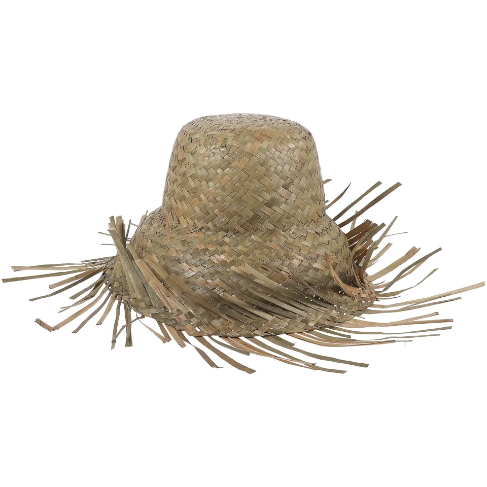 Sombrero tejido de paja para hombres y mujeres, visera de playa de ala ancha, sombrerería temática mexicana para fiesta hawaiana Luau, accesorio para vacaciones