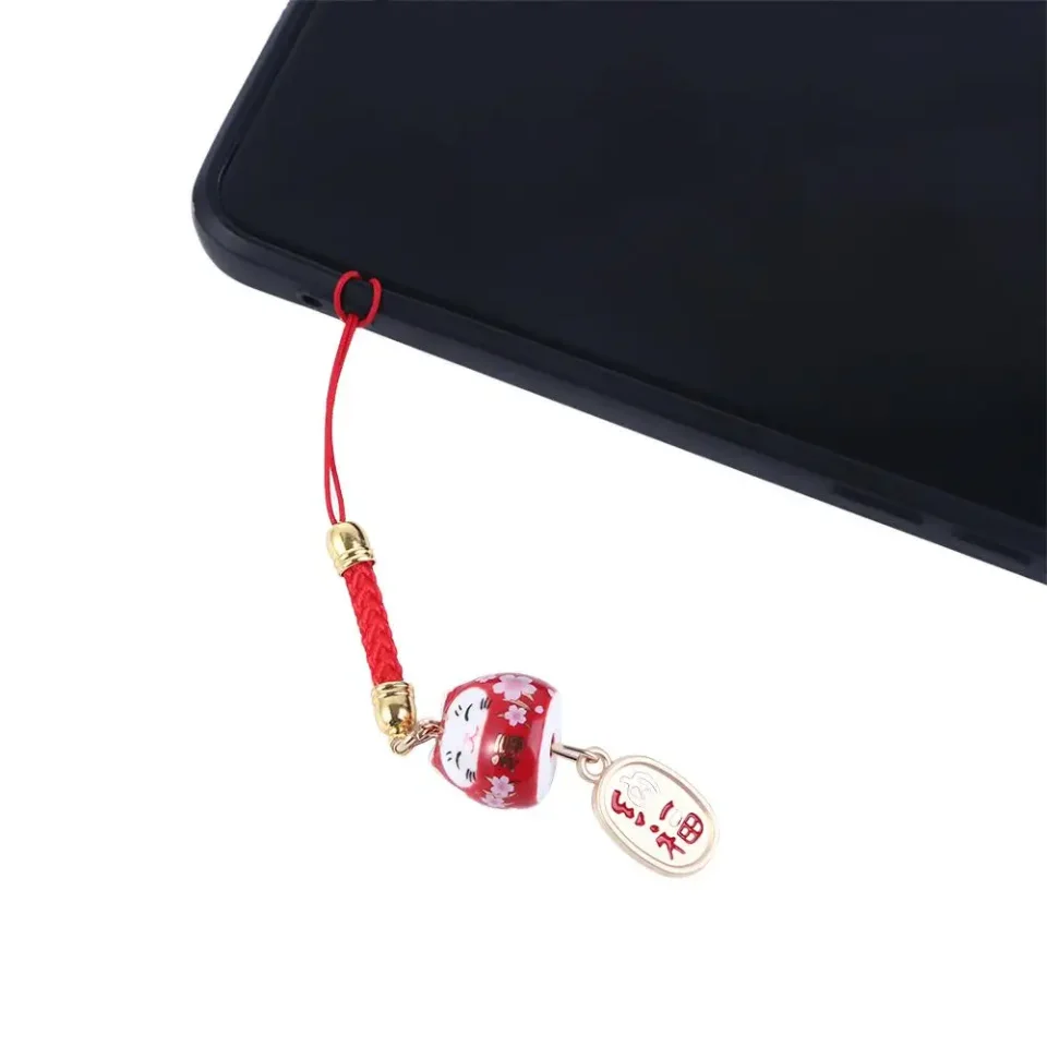 Accesorios, bolso de buena suerte, colgante, decoración para bolso, abalorio para teléfono, cordones para teléfono, cuerda para colgar, cordón de gato de la suerte, correas para teléfono móvil