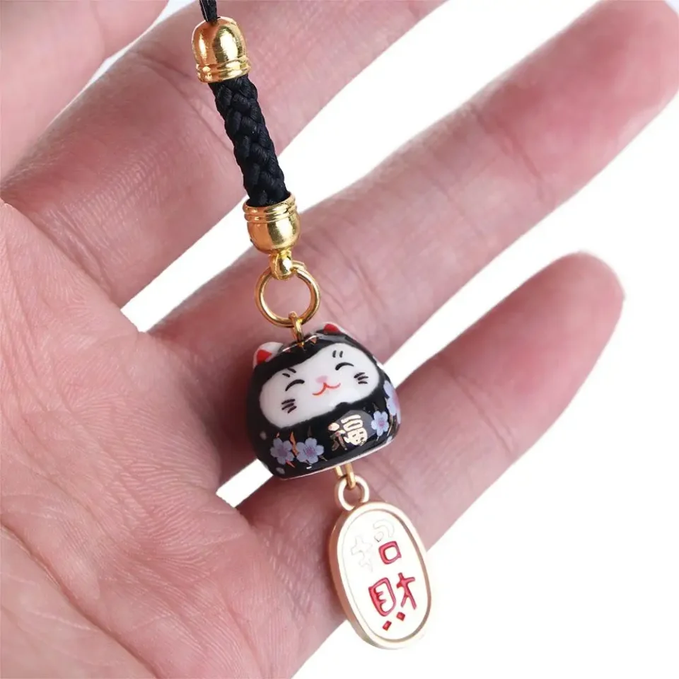 Accesorios, bolso de buena suerte, colgante, decoración para bolso, abalorio para teléfono, cordones para teléfono, cuerda para colgar, cordón de gato de la suerte, correas para teléfono móvil