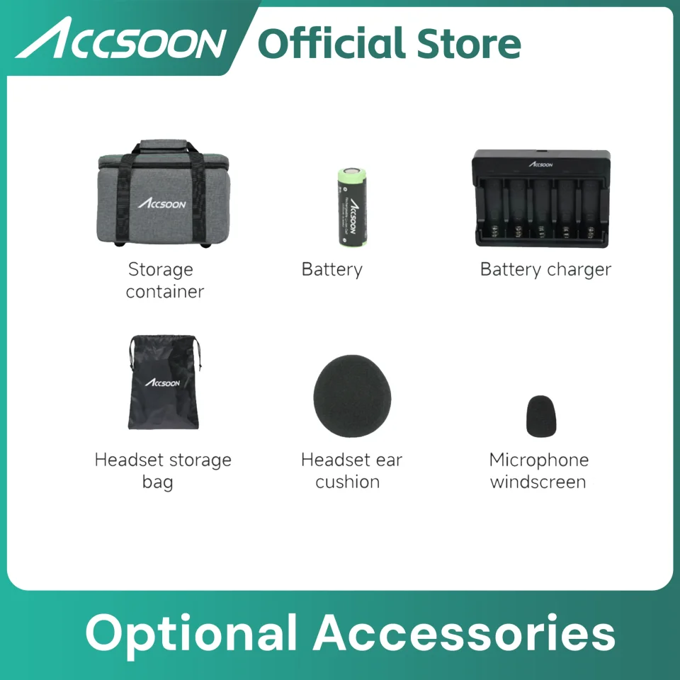 Accesorios Accsoon para CoMO /CoMo SE Accesorios opcionales Accesorios para auriculares intercomunicadores inalámbricos ACC30 ACC28 ACC22