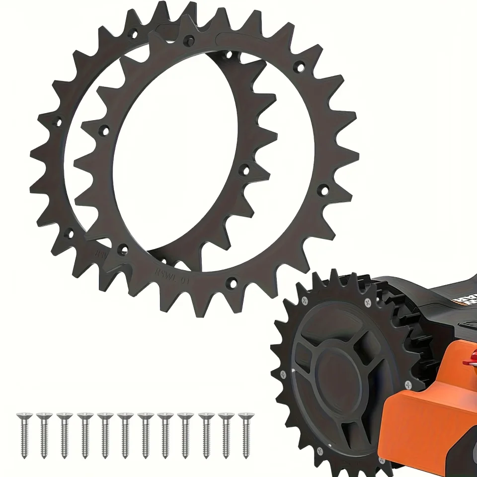 Rueda de tracción de goma para robot cortacésped Worx Landroid Plus S/M, ruedas auxiliares de tracción mejoradas para robot cortacésped, espiga robótica