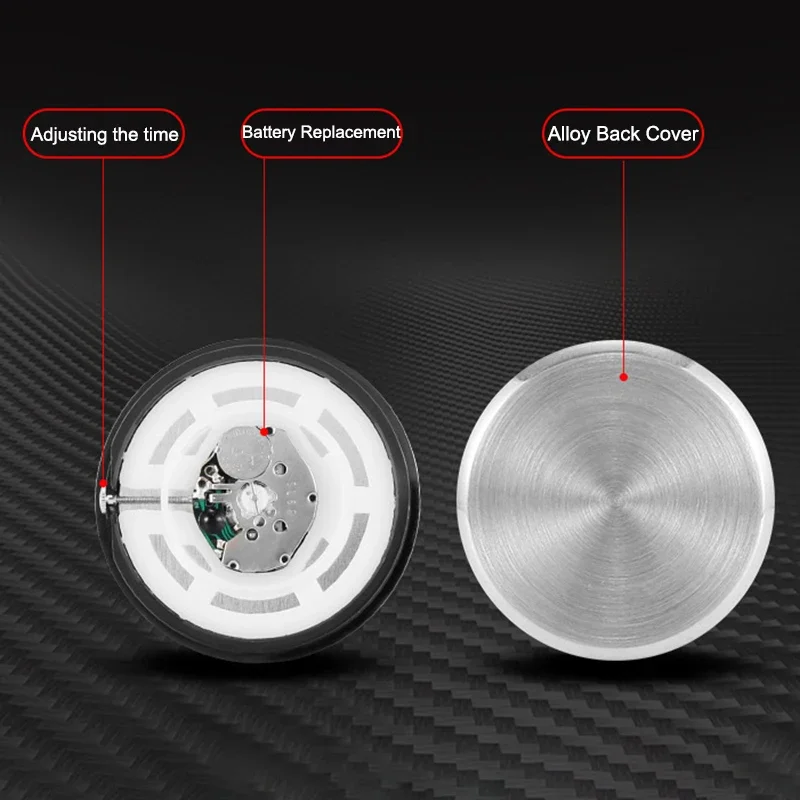 Reloj de coche MiniLuminous, reloj electrónico resistente al agua, reloj de cuarzo, reloj para motocicleta y bicicleta, reloj para salpicadero automático, accesorios para coche