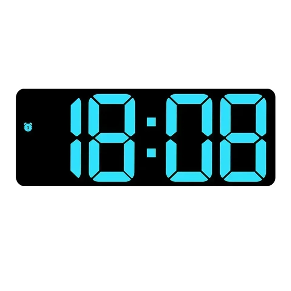 Reloj electrónico con pantalla grande y control de voz brillante diseñado para calendario de alarma y monitoreo de temperatura