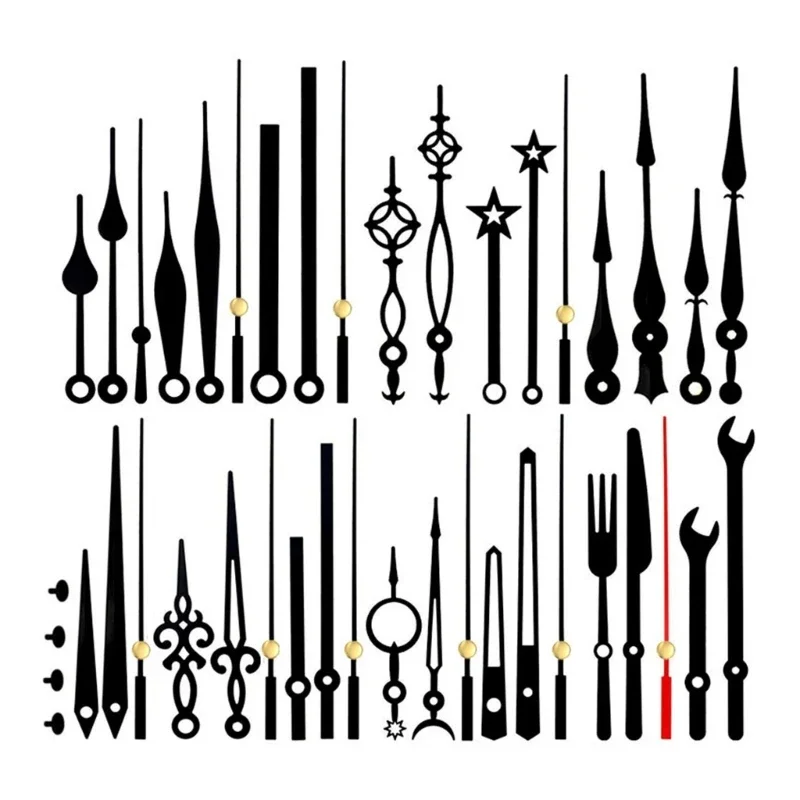 Juego manecillas reloj DIY, fabricación relojes DIY, Varios tamaños disponibles, para reparación relojes, manualidades DIY, fácil instalar, 10/12/14/15/18 juegos