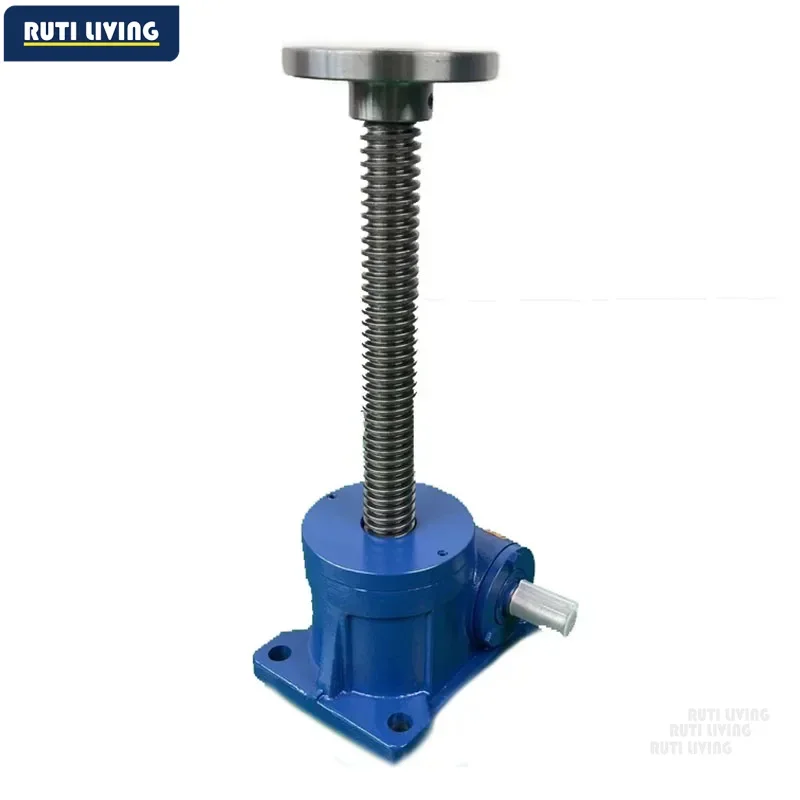 Plataforma elevadora manual con manivela, plataforma elevadora pequeña, plataforma elevadora eléctrica con cuatro tornillos de acoplamiento.