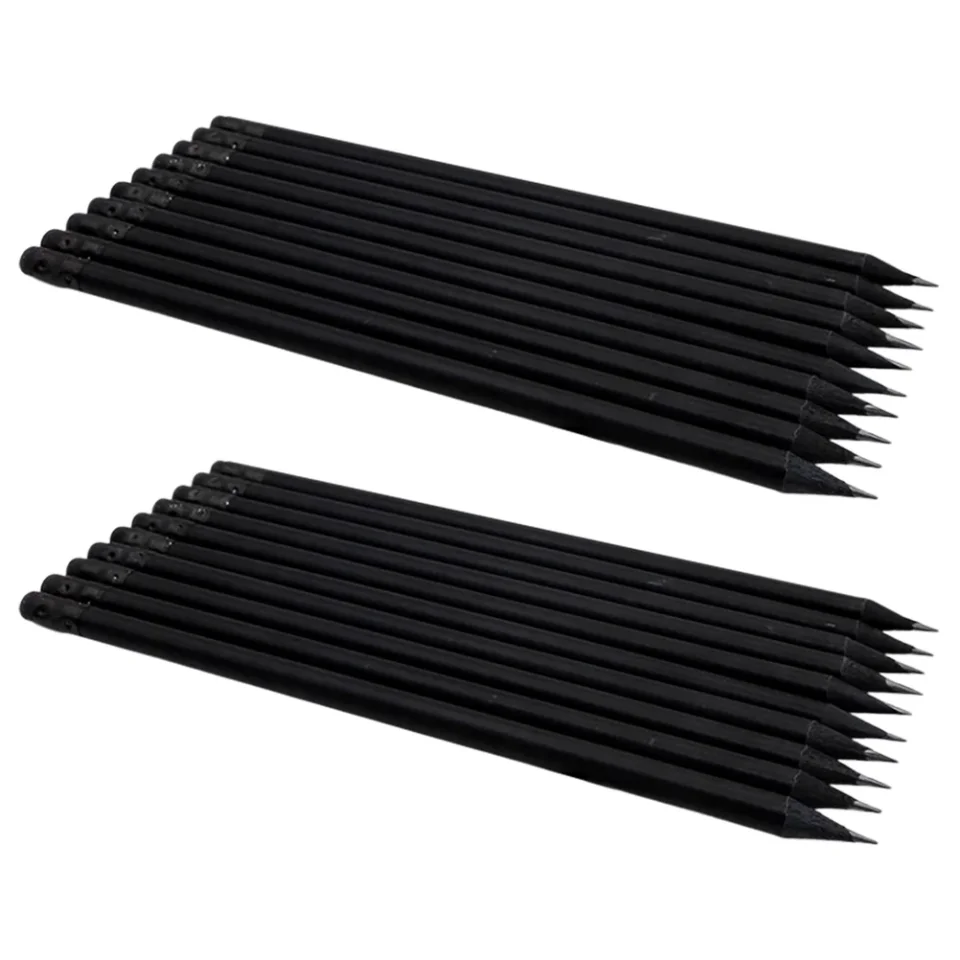 20 piezas lápiz negro, lápices de dibujo de madera, herramientas de bocetos resistentes para escribir, dibujar, garabatos, uso escolar para artistas