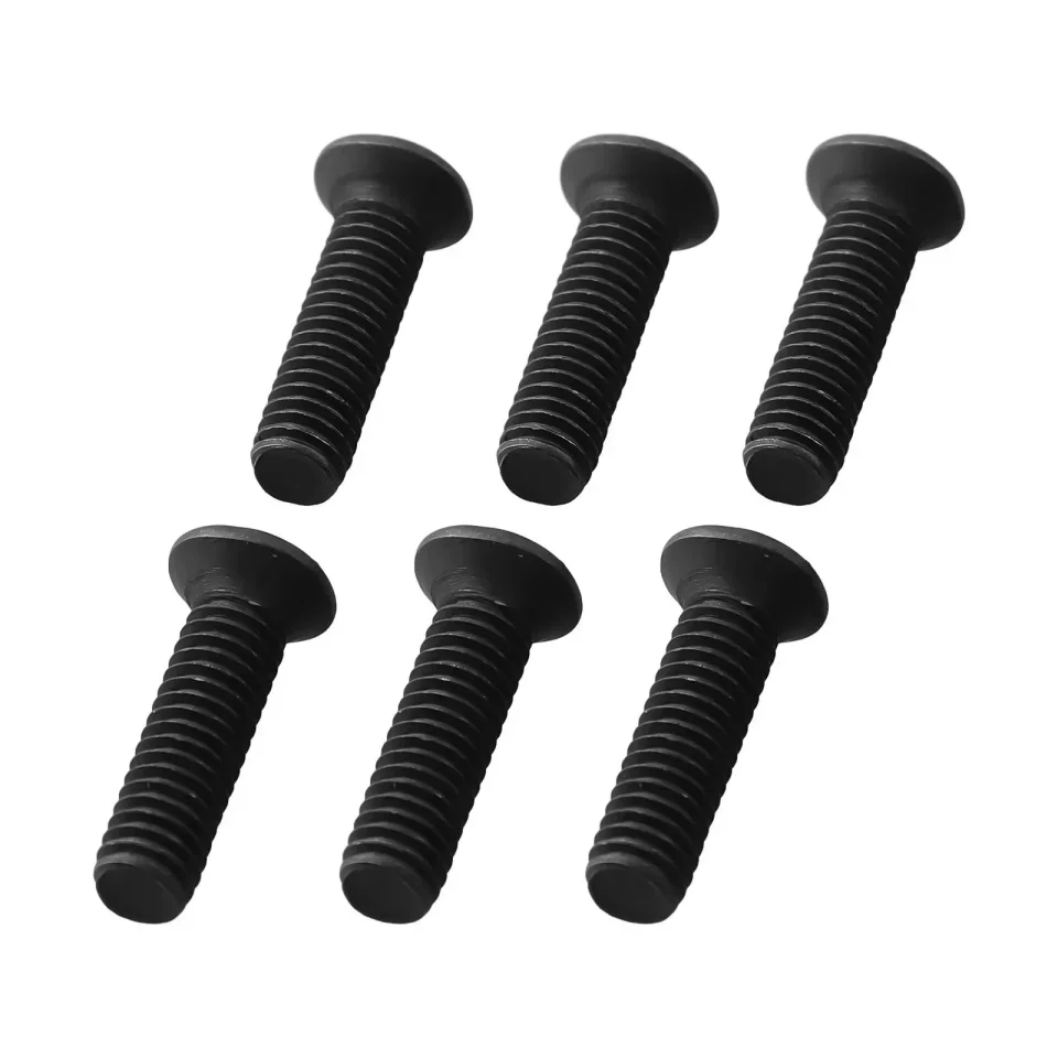 Tornillo de fijación de 6 piezas, M5 de 20mm, M6, 22mm, rosca para mano izquierda de 1/2 ''unf 3/8' 'unf, vástago de portabrocas, tornillos de perno avellanado plano