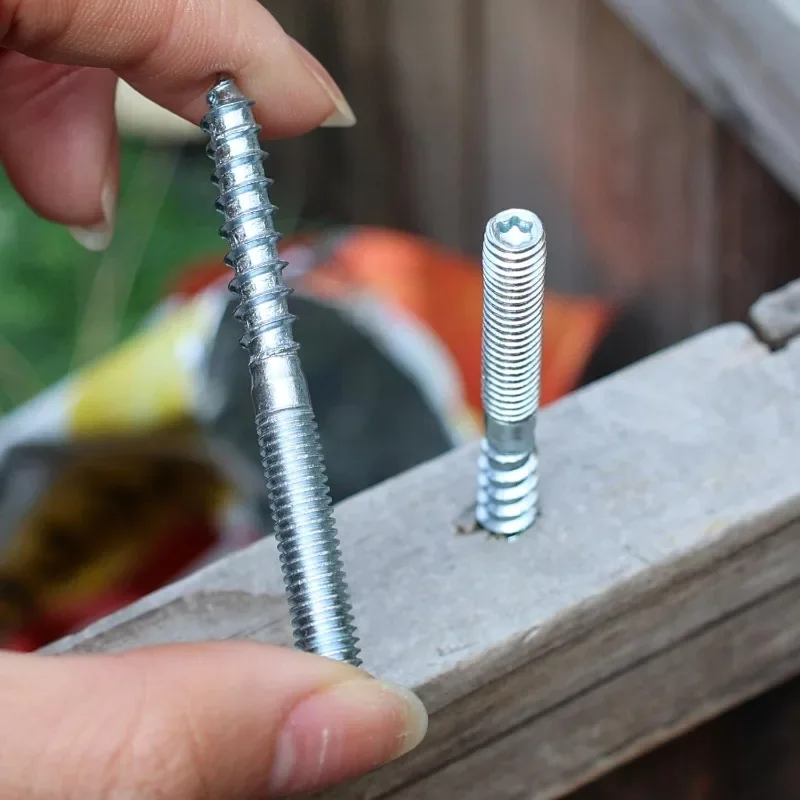 Tornillos autorroscantes de doble cabeza, tornillos de conexión resistentes para muebles, tornillos para cajones, gabinetes, reparaciones de bricolaje, herramientas de fijación