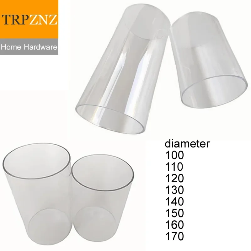 Tubo rígido de plástico de policarbonato para PC, calibre grande 150, 160, 170mm, alta transparencia, alta resistencia, irrompible, resistente al calor