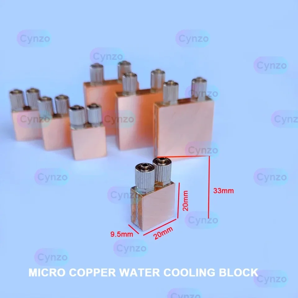 Bloque de refrigeración por agua de cobre para ordenador portátil, enfriador de tarjeta gráfica de radiador de refrigeración Semiconductor Micro CPU