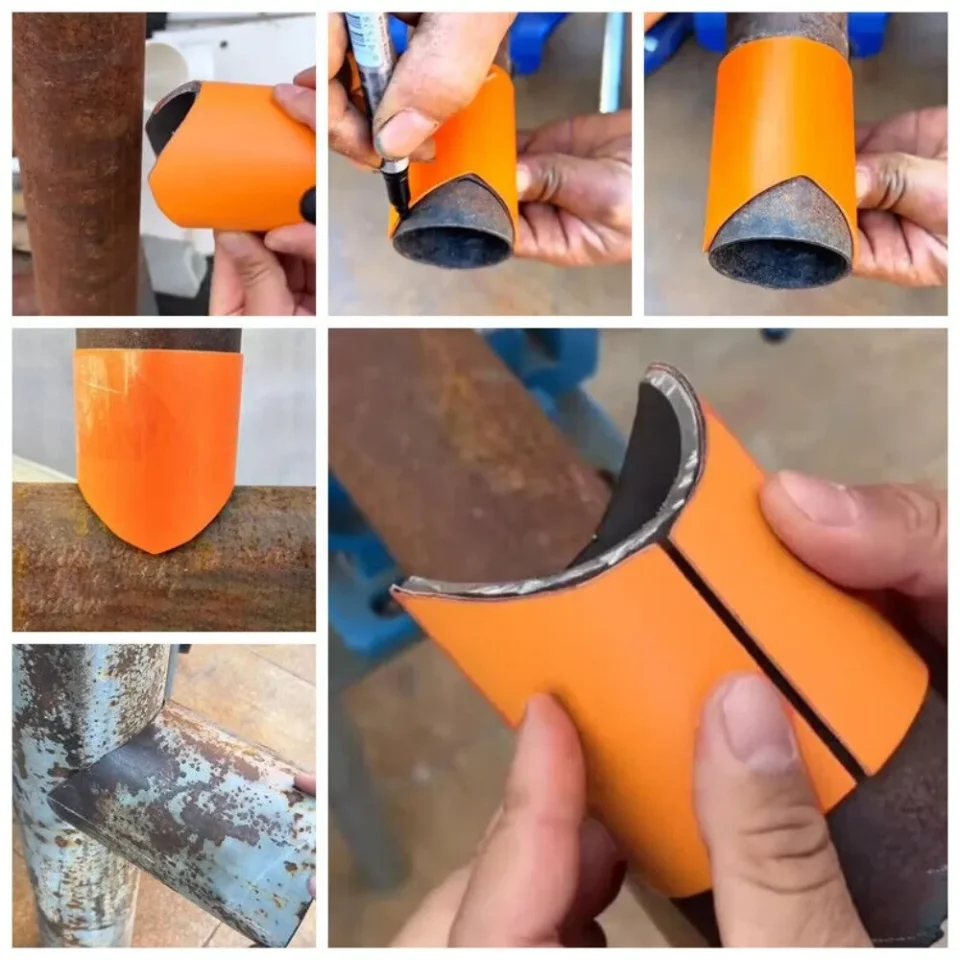 Herramientas manuales, herramienta de diseño de corte de tubos, cortador de tubos Universal, guía de corte de aislamiento de junta de sillín, acero inoxidable y cobre
