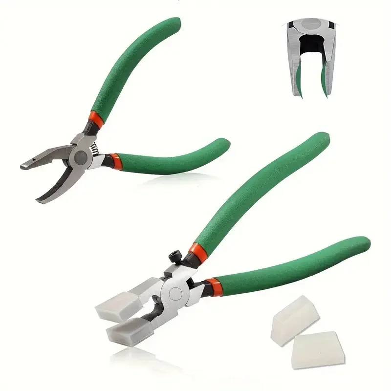 Kit de herramientas para cortar vidrio, alicates para romper vidrio, cortador de azulejos, cortador de mosaico con marcador de azulejos y rueda de corte