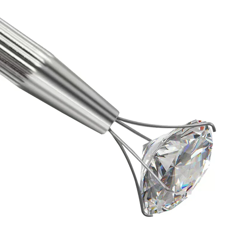 Herramienta de 4 garras para recoger joyas, cuentas, diamantes y gemas, pinza de agarre de acero inoxidable
