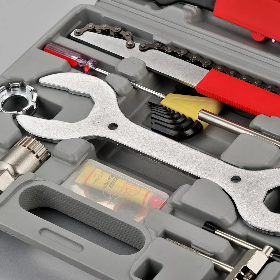 GTYPRO Kit de Herramientas para Bicicleta de 37 Piezas, Caja de Herramientas de Reparación de Bicicletas de Acero al Carbono, Juego de Herramientas de Mantenimiento para Bicicletas de Montaña/Carretera con Estuche de Almacenamiento