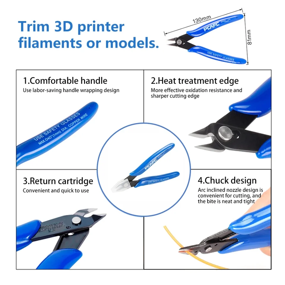 Herramienta de impresión 3D, modelos de impresión 3D, juego de herramientas de bricolaje, Kit de herramientas de impresora 3D, accesorios de impresora 3D, aguja de limpieza, pinzas