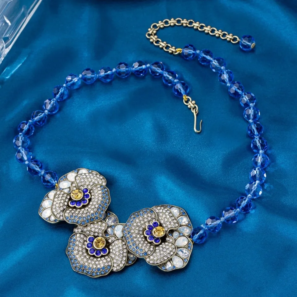Conjunto de joyería de collar de mujer vintage de fiesta de noche de moda para mujer