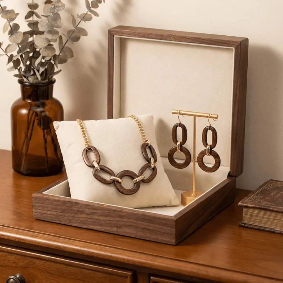 Conjunto de Joyería Acrílica Geométrica: Collar Ligero de Diseño Redondo y Ovalado con Pendientes a Juego, Ideal para Salidas y Eventos.
