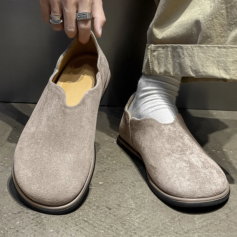 Nuevos zapatos planos para hombre, cómodos y de alta calidad, estilo informal, trabajo, oficina de negocios, cómodos para caminar al aire libre, versátiles