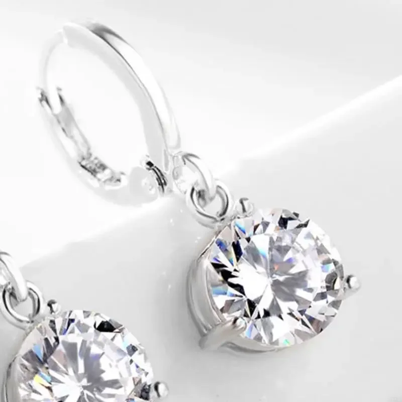 Pendientes collar Juego para mujeres Joyas cristal niñas Pendientes plata esterlina Collar Collar Regalos Navidad