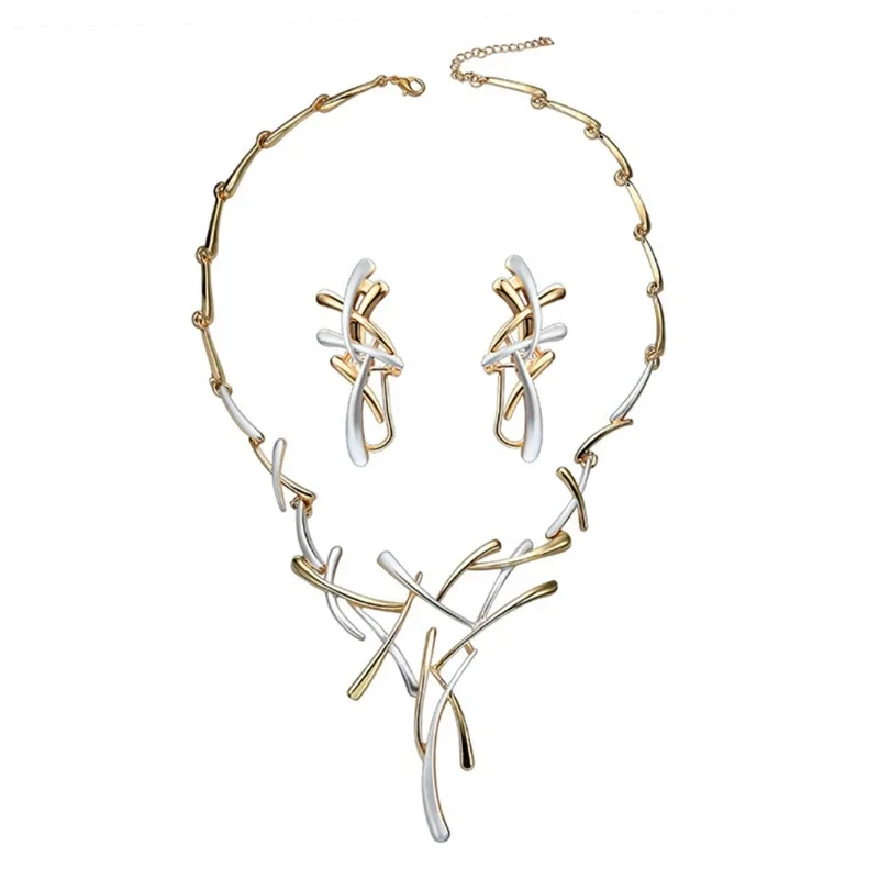 Collar de joyería para fiesta, cadena de cuello nupcial para boda, colgante de cruz, pendientes, joyería, Collar ajustable, Chok K3ND