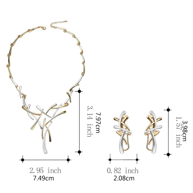 Collar de joyería para fiesta, cadena de cuello nupcial para boda, colgante de cruz, pendientes, joyería, Collar ajustable, Chok K3ND