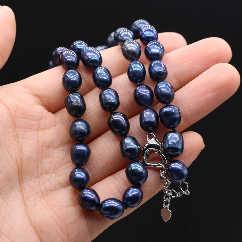 Conjunto de joyas de perlas naturales para mujer, collar, pulsera, pendientes, joyería Simple y elegante, regalos exquisitos, nuevo