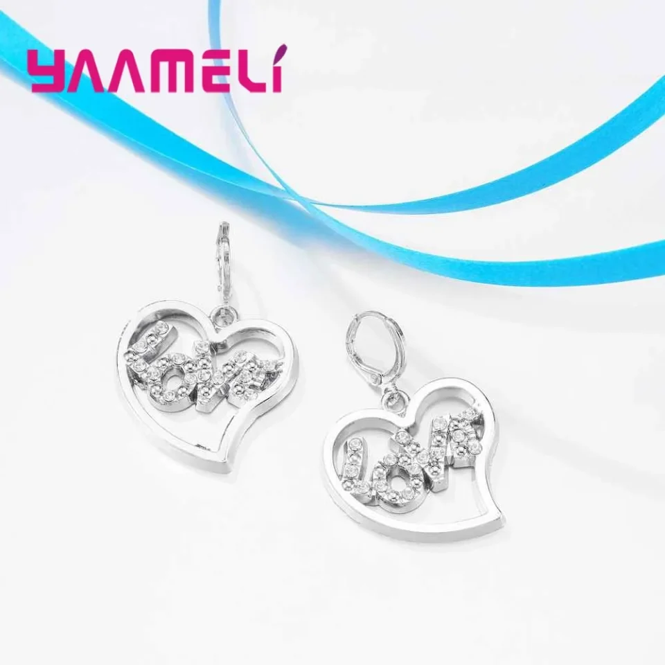 Accesorio de joyería de moda, colgantes de plata de ley 925 auténtica, collares/pendientes, conjuntos de joyería de compromiso para mujer