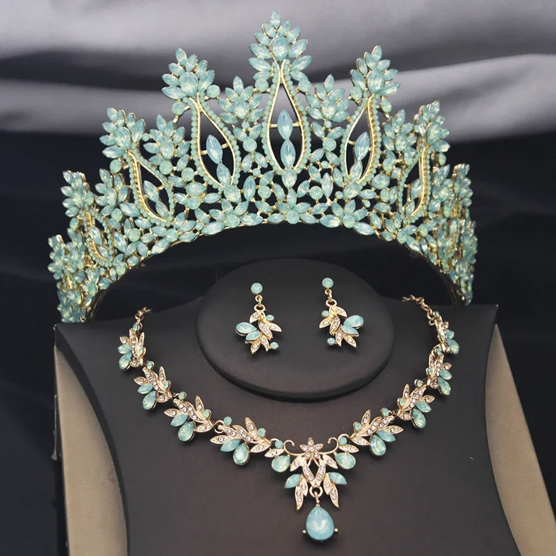 Conjuntos de Joyería con Tiaras de Reina para Mujer, Collar, Aretes y Corona para Novia, Boda, Fiesta, Cumpleaños, Diadema y Accesorios