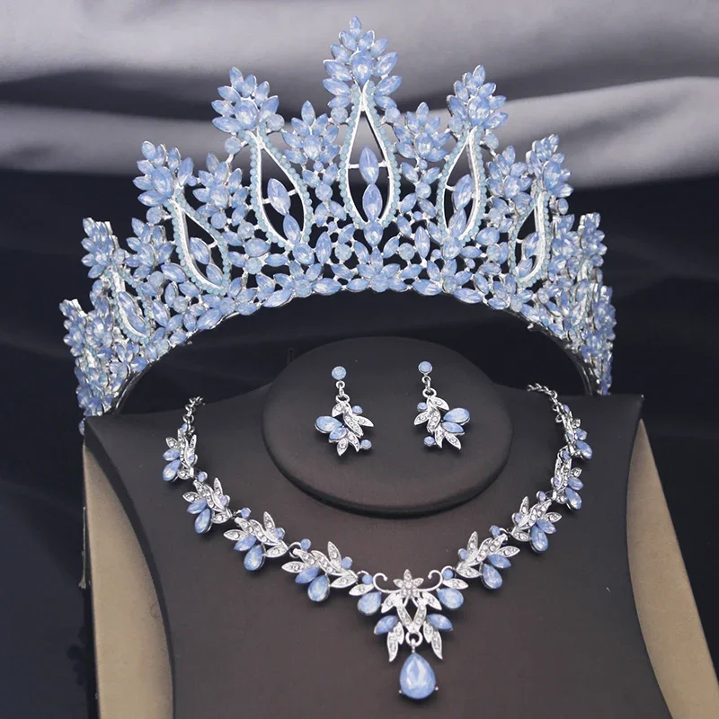 Conjuntos de Joyería con Tiaras de Reina para Mujer, Collar, Aretes y Corona para Novia, Boda, Fiesta, Cumpleaños, Diadema y Accesorios