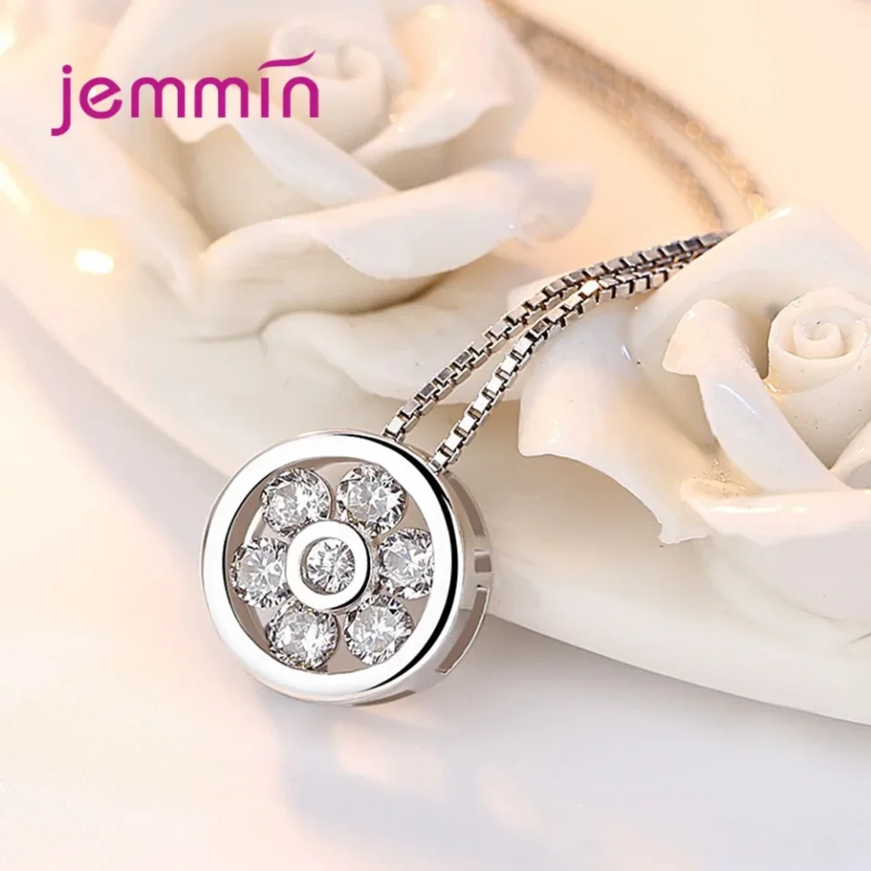 Conjuntos de joyería de plata de ley 925, exquisito diseño de flores, collar de circón, pendientes, pulsera, conjunto para mujer, regalo de joyas de fiesta