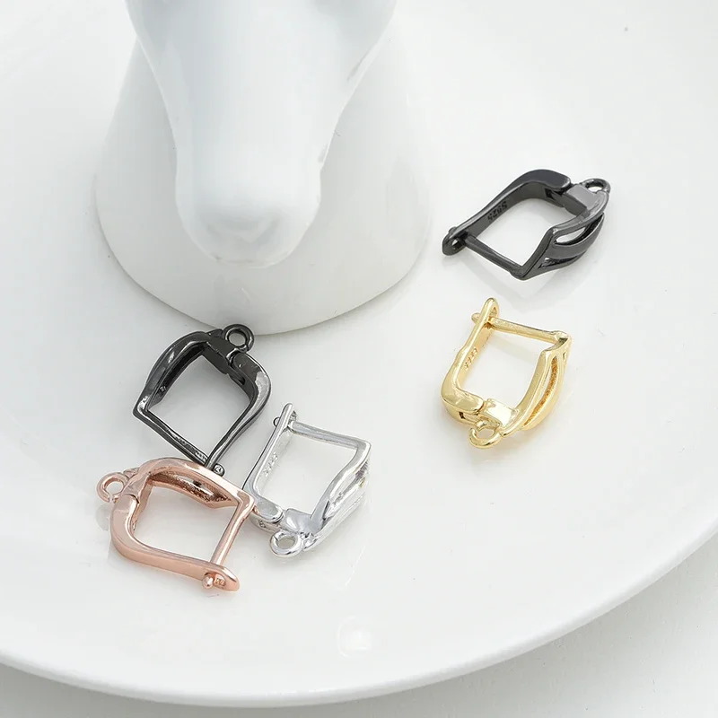 Accesorios para hacer pendientes, aro de oro, plata, negro, hecho a mano, novedad