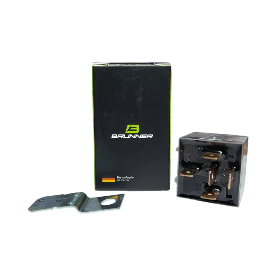 RELAY 5P UNIVERSAL DOBLE ACCION TRANSPARENTE CON LUZ TIPO BOSCH 12V 60A HR74-BR Brunner