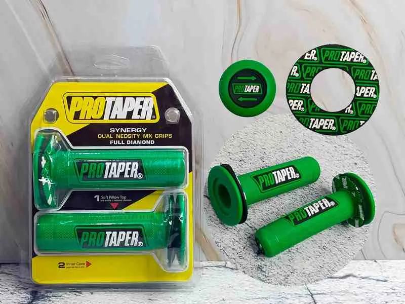 PAR PUÑOS PROTAPER SYNERGY P/MOTO VERDE UNI 12262V