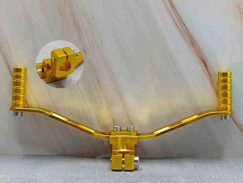 PEDAL LARGO DORADO P/CAMBIO MOTO RACING 21CM 12717D
