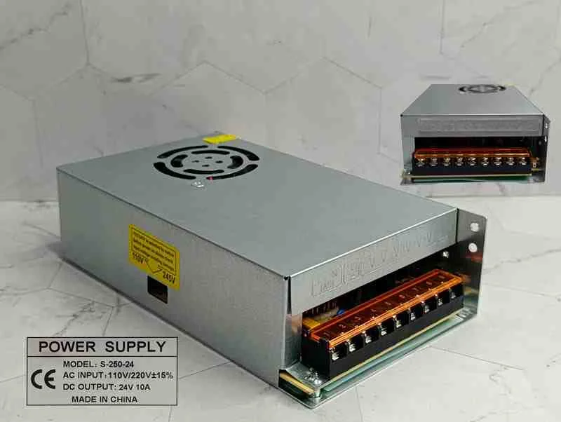 FUENTE DE PODER 24V 10A SUPPLY C/FANCOOLER 250W S- 250-24