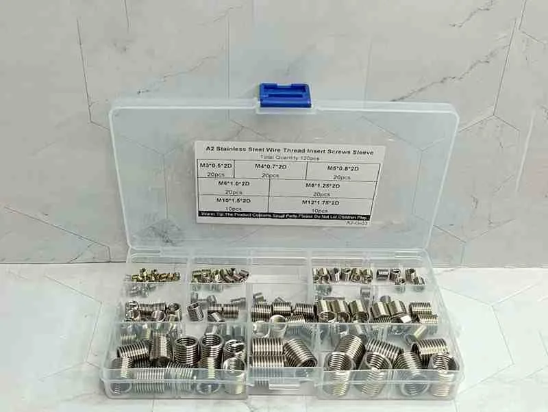 CAJA 120PCS ROSCA HELICOIDAL 8MED A2 M3-M12 13219-120