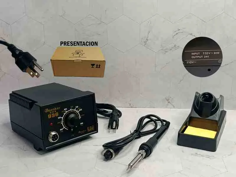 ESTACION DE SOLDADURA 936/A/B/B NEGRA 60W 24V
