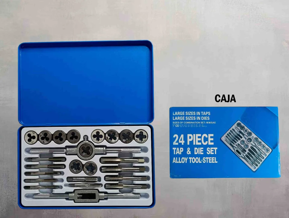 JUEGO 24PCS EST-MET TARRAJA Y MACHOS M5- M12 13236