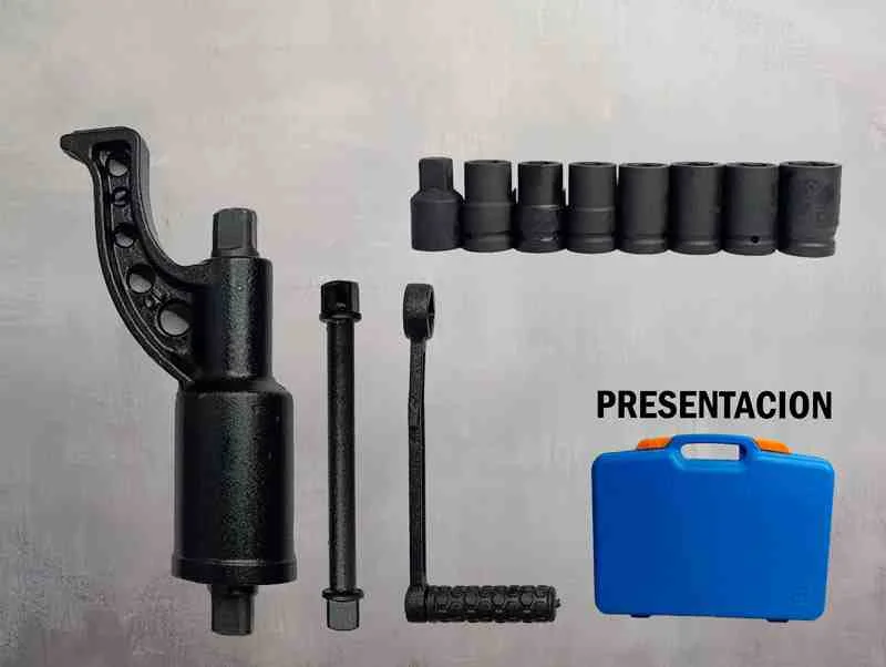 JUEGO D/LLAVE 3800 N.M MULTIPLICADOR D/TORQUE 1:58 C/ESTUCHE 12966