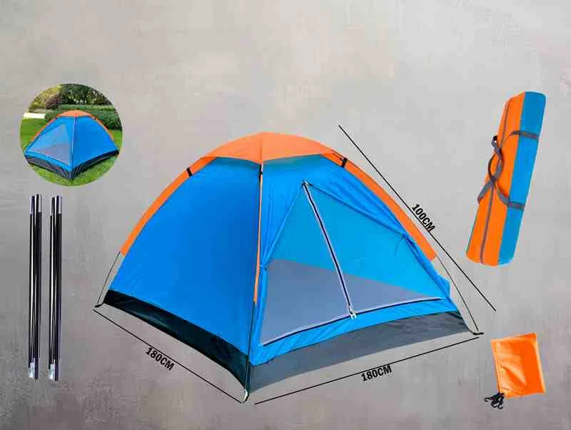 CARPA GRAND AZUL- TECHO NARANJA 180X180X100CM C/BOLSO X15